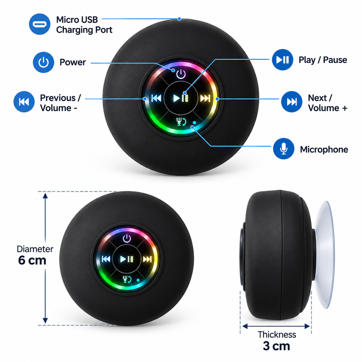 AquaBeat™ Mini Bluetooth Speaker