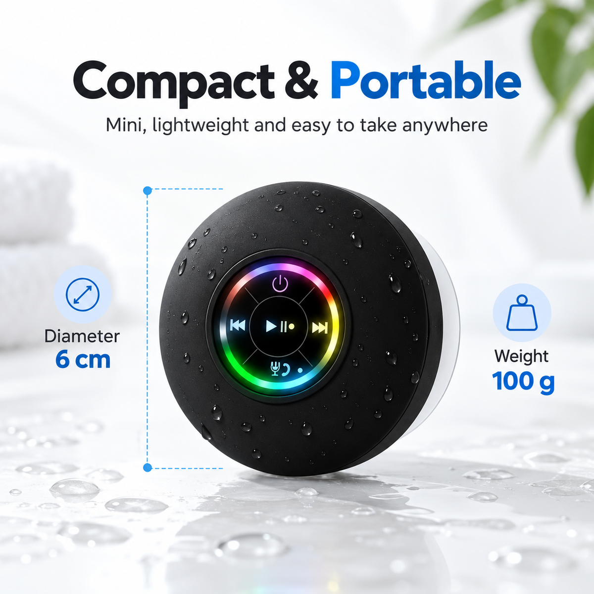 AquaBeat™ Mini Bluetooth Speaker